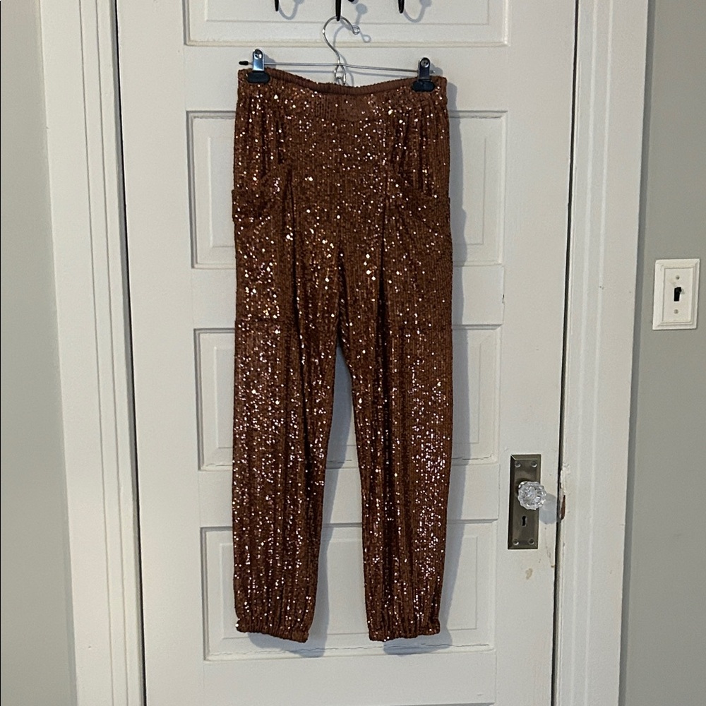 Free People Sparkling Sequin Pants